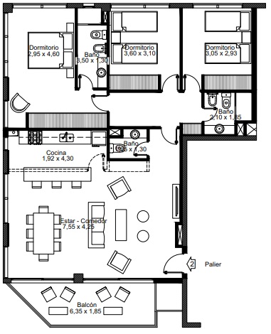 Boulevard Pellegrini 2745 - Piso 20