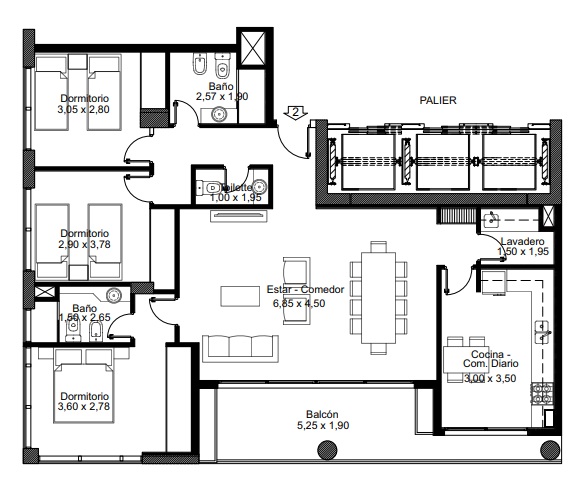 Boulevard Pellegrini 2745 - Piso 4